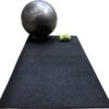 RevTime Ultra Thick GYM Weights Mat, 39.5"x39.5" (1mx1m) 1/2" Thick Anti-Vibration Mat for Home Gym, Indoor Outdoor Fitness Mat, Heavy Duty Exercise Mat, Black