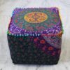 CRAFT KALA Mandala Meditation Floor Pillows Square Pillow Cover Seating Decorative Adults Bohemian Floor Cushion Cover Outdoor Living Room Throw Ottoman Poufs Cover 18X18X14 inches, Multi Six Color