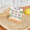 Mental Health Inspirational Gift, Positive Self Affirmations Wooden Sign, Mental Health Check in Wood Sign with Wooden Stand, Cheer Up Gifts for Psychologist School Counselor Student Boy Girl