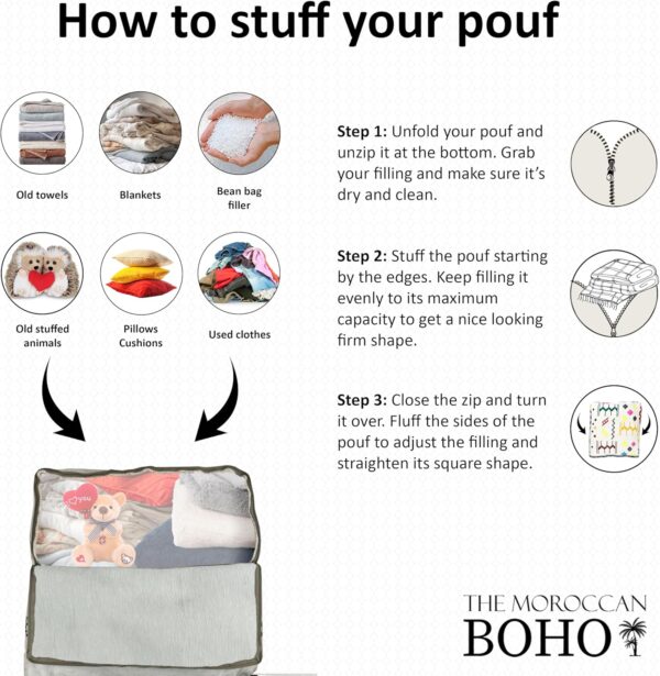 81nZD7igTlL._AC_SL1500_.jpg Floor Pillow Cover - Kilim Square Ottoman Pouf Moroccan Floor Cushions - Yoga Pillow Meditation Cushion - Large Floor Pillows & Cushions Arabic Floor Seating for Adults (Multicolor)