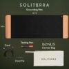 Grounding Mat for Feet - Foldable Earthing Grounding Mat for Bed with Tester Pen & Cord - Lightweight PMF Pad for Sleep, Meditation, Office, Yoga & Stress Relief - Canvas Bag, Desert Dusk