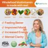 Whole Food MultiVitamin and Minerals with Probiotic Enzymes - 120 Multivitamins for Women and Men - Packed with WholeFood and Herbal Ingredients - Powerful Antioxidants for Digestive Support