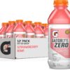 Gatorlyte Zero Electrolyte Beverage, Strawberry Kiwi, Zero Sugar Hydration, Specialized Blend of 5 Electrolytes, No Artificial Sweeteners or Flavors, 20 Oz Bottles (Pack of 12)