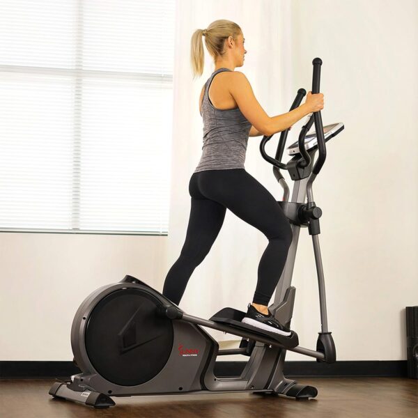 81nde7Qzm9L._AC_SL1500_.jpg Sunny Health & Fitness Programmable 16 Electro-Magnetic Elliptical Cross Trainer Exercise Machine, Full-Body Cardio Equipment w/ 24 Pre-Built Workouts, 330LB Capacity,Optional Free SunnyFit App Link