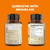 Quercetin with Bromelain Turmeric Supplement - Quercetin 500mg Capsules + Curcumin with Black Pepper - Joint Supplements for Women & Men. Bromelain Turmeric Curcumin Supplement. 60 Tumeric Capsules