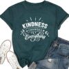Kindness Shirt for Women Summer Casual Short Sleeve Inspirational Tee Tops