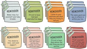 24 Pcs Mental Health Awareness Stickers Mindfulness Mental Wellness Stickers Reminder Decals Waterproof Decals Positive Affirmations Feelings Chart Counseling Office Decor(Bright Color)