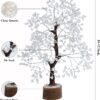Clear Quartz Gemstone Tree of Life - Handmade Crystal Tree for Positive Energy, Chakra Money Tree Bonsai - Feng Shui Decor, Healing Crystals - Attract Good Luck, Meditation Accessories, Spiritual Gift