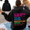 You Matter Front And Back Sweatshirt or Hoodie,Inspirational Hoodie,Aesthetic Be Kind,Mental Health,Tomorrow Needs You,Dear Person Behind Me (L, Sport Gray)