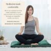 Mindful Modern Velvet Zabuton Meditation Mat | Large Rectangular Yoga Floor Cushion Pillow for Kneeling or Sitting Support | Removable Washable Cover | Perfect Zafu or Bench Complement | Color Grey