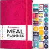 Clever Fox Weekly Meal Planner - Weekly & Daily Meal Prep Journal with Shopping and Grocery Lists for Menu Planning, Healthy Diet & Weight Loss Tracking, Lasts 1 Year, Undated, A5 - Fuchsia