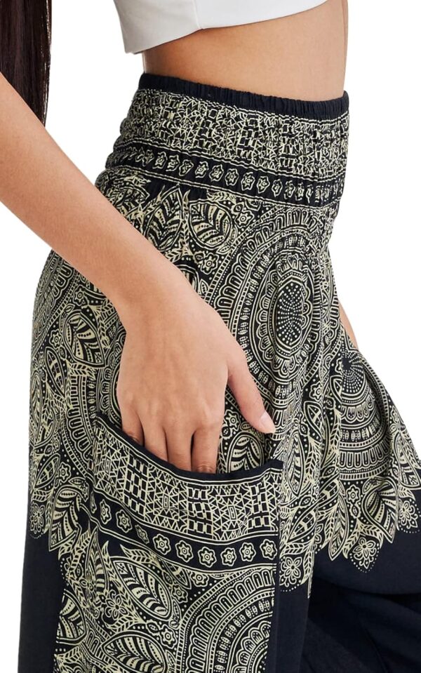 Joob Joob Boho Pants for Women - Hippie Harem Pants Women - Womens Yoga Pants – Comfy Bohemian Flowy Hippie Clothes