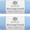 2 Pack Hot Yoga Towels,Yoga Towels for Hot Yoga Non Slip,Microfiber Super-Absorbent Yoga Mats Towel, Pilates,Bikram,Yoga Gear,Lint Free Long Bath Towels,Waffle Bath Towels for Bathroom