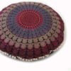Large Round seat Floor Cushion Chair Ottoman Cover Pouf Pillow Meditation Floor Cushions for Adults Seating pouffe Ottoman Throw Covers Craft Room Furniture for Sitting Cover 22 Inches (Pink)