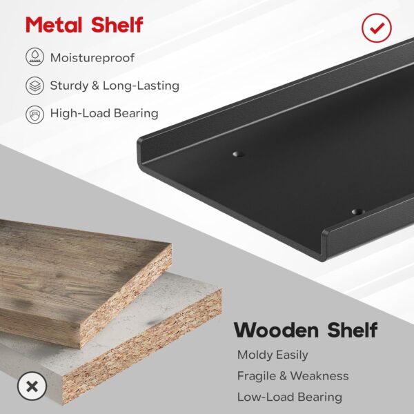 Yoga Mat Holder Wall Mount, Yoga Accessory Mat Storage Rack, Home Gym Accessories Organizer, Floating Shelf and Hooks for Hanging Foam Roller/Band/Workout Equipment at Pilates Fitness Class