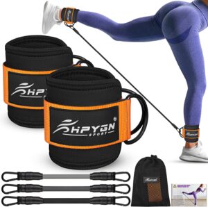 Ankle Resistance Bands, Ankle Bands for Working Out with Cuffs, Resistance Bands for Leg Butt Training Workout Equipment for Kickbacks Hip Gluteus Training Exercises, Ankle Strap with Exercise Bands