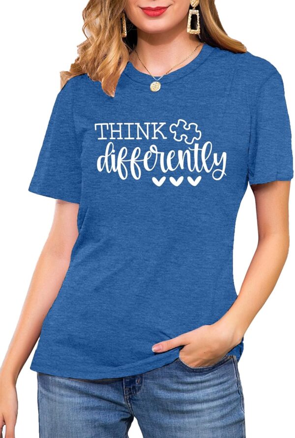 MAIHUN Autism Awareness Shirt for Women - Accept, Understand, Love Autism - Teacher Tshirt - Support Month Tee
