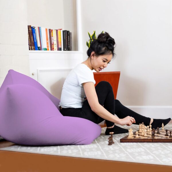 Yogibo Mini Small Bean Bag Lounger Chair for Kids, Teens and Adults with Filling, Soft, Plush, Comfy, Sensory Lounge Beanbag, Washable Cover, Lavender