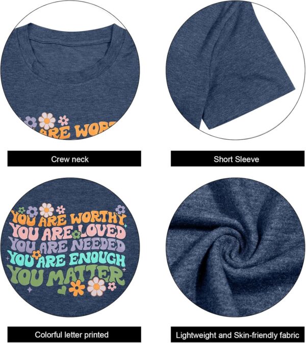 You Matter Shirt Women Teacher Inspirational Tee Top Mental Health Awareness Shirt