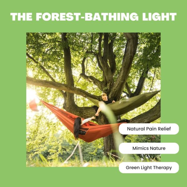 NorbRELIEF Leaf - Soft Green Forest Bathing LED Light Bulb for Meditation, Relaxation, Migraine, Pain Relief and Calm - A19 Standard Base - Patent Pending Non-Drug Pain Relief. Green Light Therapy.