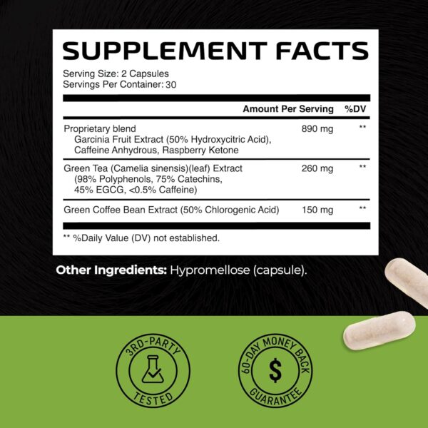 Green Tea Weight Loss Pills for Women & Men | 45% EGCG | Stomach Fat Burner, Metabolism Booster & Appetite Suppressant | Green Tea Fat Burner Diet Pills | Vegan Weight Loss Supplements | 60 Ct