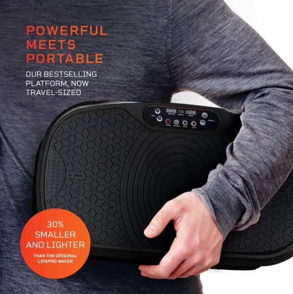 81oeU1462lL._AC_SL1176_.jpg LifePro Waver Mini Vibration Plate Exercise Machine – Portable Full Body Vibration Platform for Home & Travel Workouts, Weight Loss, Toning & Wellness, with 2 Loop Bands & 4 Resistance Bands