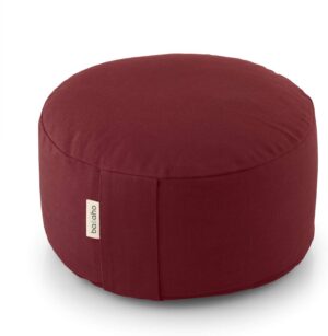 Meditation Cushion | WHEEL Zafu Meditation Cushion with Removable Washable Cover | Certified Organic Cotton Meditation Cushions | Buckwheat Hulls Cushion Meditation Pillow