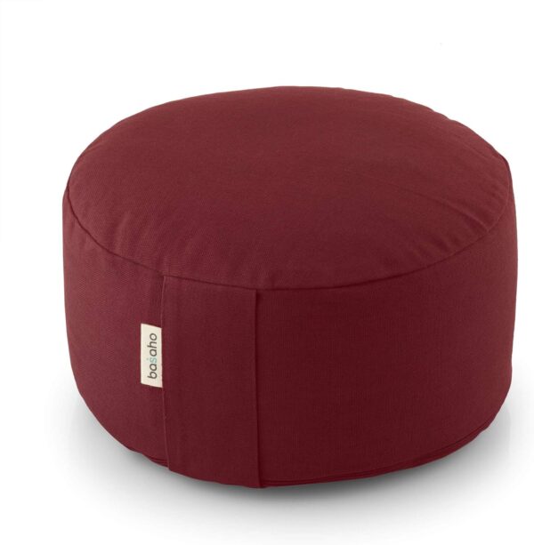 Meditation Cushion | WHEEL Zafu Meditation Cushion with Removable Washable Cover | Certified Organic Cotton Meditation Cushions | Buckwheat Hulls Cushion Meditation Pillow