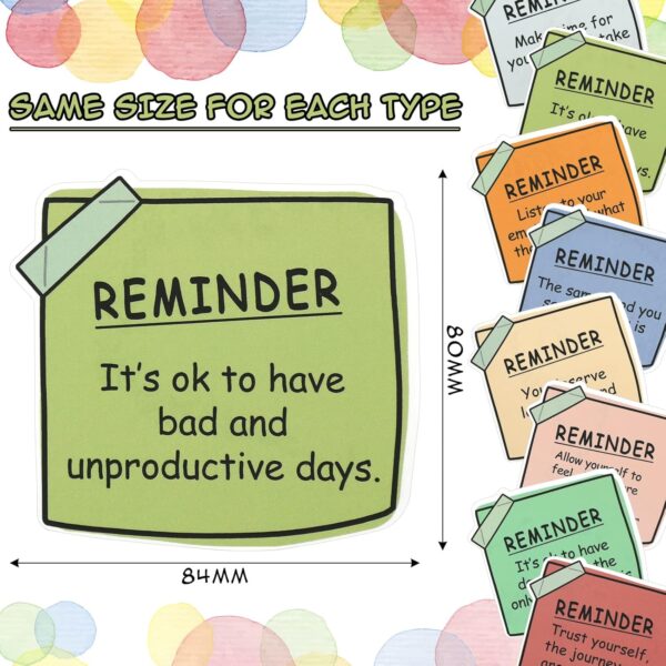 24 Pcs Mental Health Awareness Stickers Mindfulness Mental Wellness Stickers Reminder Decals Waterproof Decals Positive Affirmations Feelings Chart Counseling Office Decor(Bright Color)
