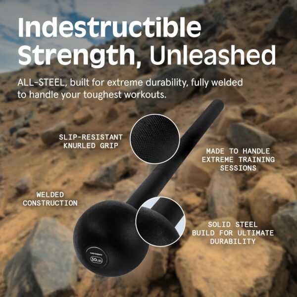 Revolve Steel Macebell for Strength Training, Rehabilitation, Stretching, Conditioning and Rotational Training - 5, 7, 10, 15, 20, 30lb Options for Women & Men