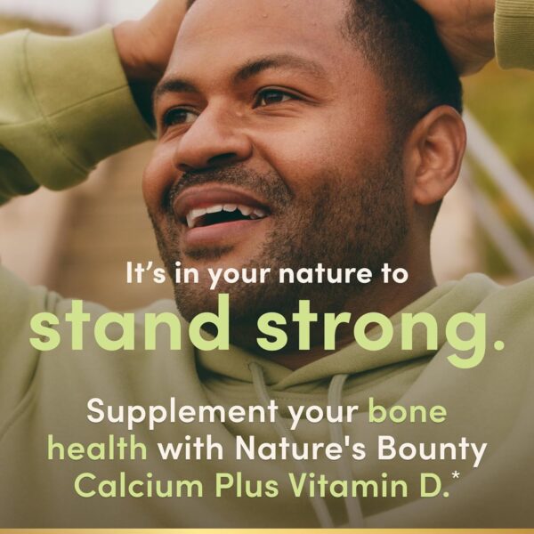 Nature's Bounty Calcium Carbonate & Vitamin D, Supports Immune Health & Bone Health, 1200mg Calcium & 1000IU Vitamin D3, 120 Softgels