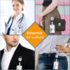 Plifal Badge Holder with Retractable Reel, Boho Rainbow Mental Health Matters ID Name Tag Work Badge Clip Heavy Duty Vertical Card Protector Cover Case for Work Office Nurse Medical Women