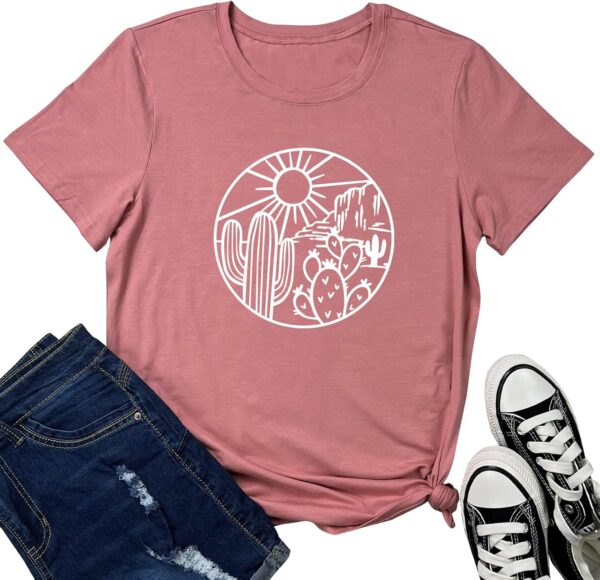 ROSEPARK Women Cute Graphic T-Shirts Summer Tees
