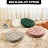 Meditation Floor Pillow, Large Floor Seat Cushion,23.6inch Round Floor Pillows Seating for Adults,Solid Thick Meditation Cushion with Handle for Yoga Balcony Living Room Tatami Outdoor
