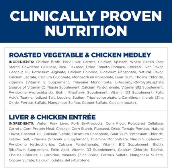 Hill's Science Diet Perfect Weight, Adult 1-6, Weight Management Support, Wet Cat Food, Variety Pack: Liver & Chicken Minced; Chicken Stew, 2.9 oz Can Variety Pack, Case of 24