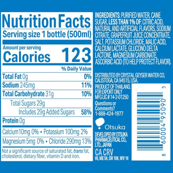Pocari Sweat PET Bottles - The Water and Electrolytes that Your Body Needs, Japans Favorite Hydration Drink, Now in the USA, Clear, 500 ml, 12 Pack