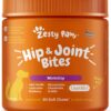 Zesty Paws Hip and Joint Supplement for Dogs - Glucosamine with Chondroitin, MSM, Vitamins C and E Dog Joint Relief - Mobility Bites Bacon – 90 Count