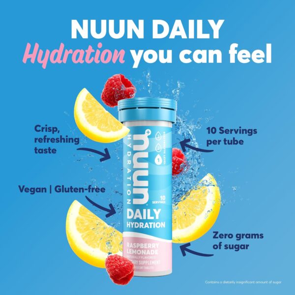Nuun Hydration Daily, Wellness Electrolyte Tablets, Mixed Berry, No Sugar, 5 Essential Electrolytes for Hydration, Vegan, Gluten Free, 4 Pack (40 Servings)