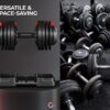 Yaheetech Adjustable Dumbbell Set 28/40/52.5/90LBS Adjustable Dumbbells Fast Adjust Dumbbell Weight Set with Anti-Slip Handle and Tray for Men/Women Home Gym Strength Training Equipment Single/Pair