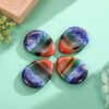 CrystalTears Chakra Worry Stone for Anxiety Healing Crystal Thumb Worry Stones Pocket Palm Stones Stress Relief Reiki Healing Meditation