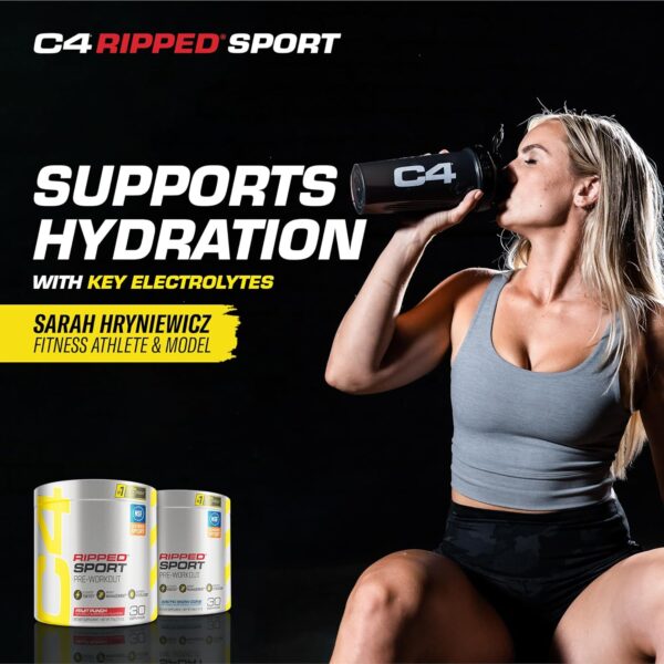 C4 Ripped Sport Pre Workout Powder Fat Burner - NSF Certified for Sport + Sugar Free Preworkout Energy Supplement for Men & Women - 135mg Caffeine + Weight Loss - Fruit Punch, 30 Servings