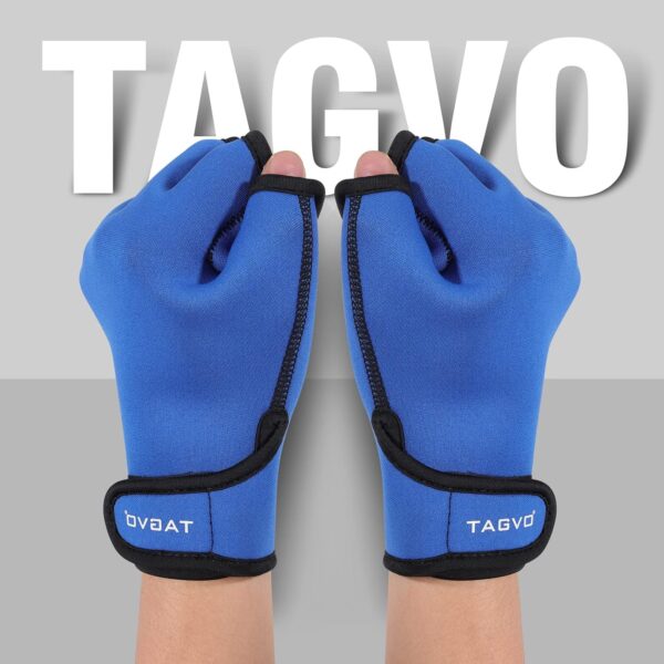 Aquatic Gloves for Helping Upper Body Resistance, Webbed Swim Gloves Well Stitching, No Fading, Sizes for Men Women Adult Children Aquatic Fitness Water Resistance Training