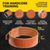 5mm Premium Weight Lifting Belt - 100% Genuine Leather Weightlifting Belt - Comfortable Squat Belt, Deadlift Belt or Powerlifting Belt - Workout Belt for Strength Training - Gym Belt for Men and Women