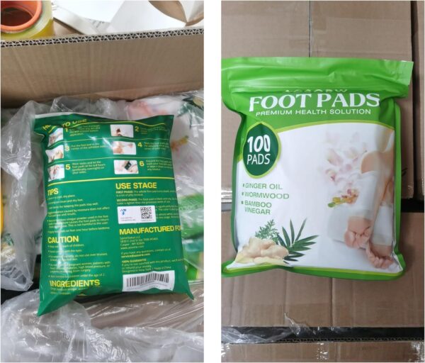 100 Pack Foot Pads, Ginger Oil Bamboo Charcoal Foot Pads, Foot Care Patch, Effective Feet Health Patches, Better Sleep Quality