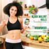 10 in 1 Wormwood Capsules, Black Walnut Hulls Cloves Black Pepper urmeric Curcumin Root Peppermint Leaf, DIigestive Health, Body Detox, 90 Capsules