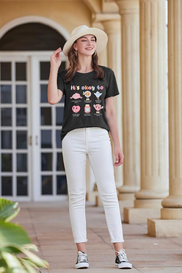 Mental Health Matters Shirt Women It's Okay to Make Some Mistakes T-Shirt Special Education Teacher Tee Tops
