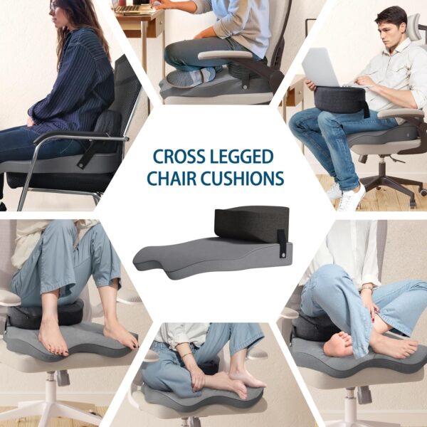 Johnear Cross Legged Office Chair Cushion Meditation Chair Meditation Cushion Floor Pillows for Adults Sitting Yoga Enthusiasts, Meditation Fanatics Seat (Grey)