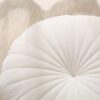 Floor Pillow Meditation Cushion Round Large Floor Pillows Seating for Adults, Velvet Thick Floor Cushions for Yoga Living Room Balcony Outdoor Tatami 18inches（Beige）