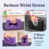 Deep-Zen® Yoga Blocks Wrist Support; Yoga Blocks 2 Pack w/Knee Pads; Yoga Blocks 2 Pack with Strap to Put Less Weight on Wrists; Durable, Versatile Yoga Brick Exercise Block Set, Blocks Yoga
