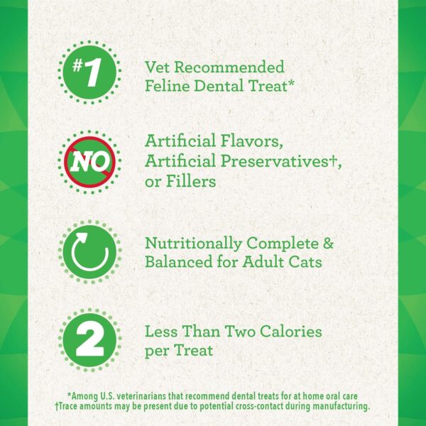 Greenies Feline Adult Natural Dental Care Cat Treats, Catnip Flavor, 9.75 oz. Tub